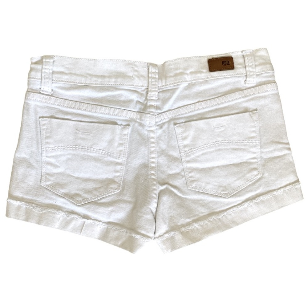 RSQ White Malibu Short Shorts Size 7 Casual Neutral Classic - Picture 3 of 5